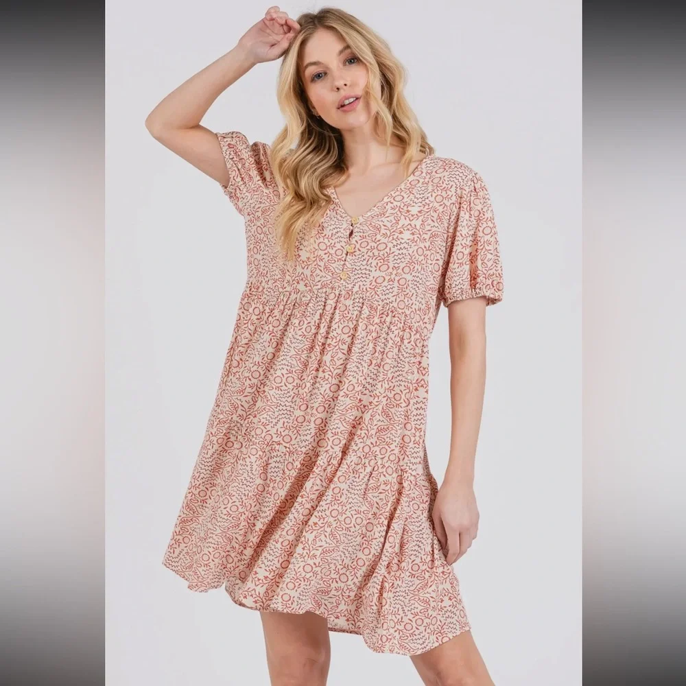 Floral Pink Dress - Picture 2 of 5